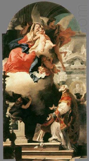 TIEPOLO, Giovanni Domenico The Virgin Appearing to St Philip Neri 1740 oil painting picture